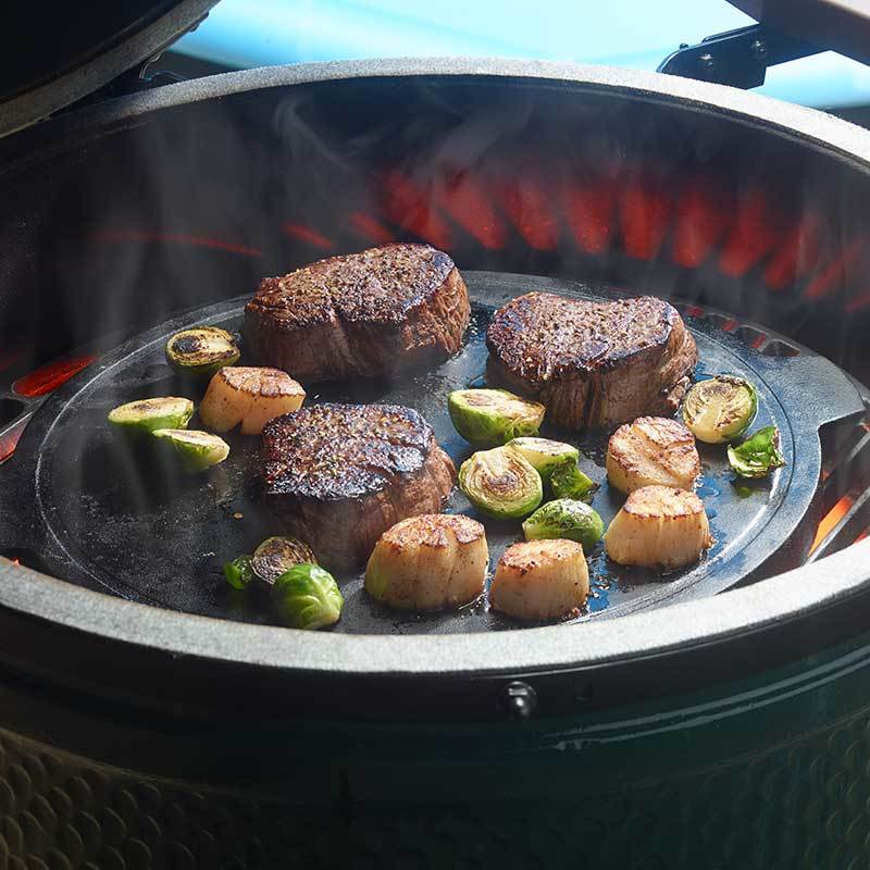 Big Green Egg, Plancha Big Green Egg en fonte à double face