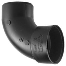 Charlotte Pipe, Raccord de tuyau ABS/DWV, 90-Degree Street Ell, 1.5-In.