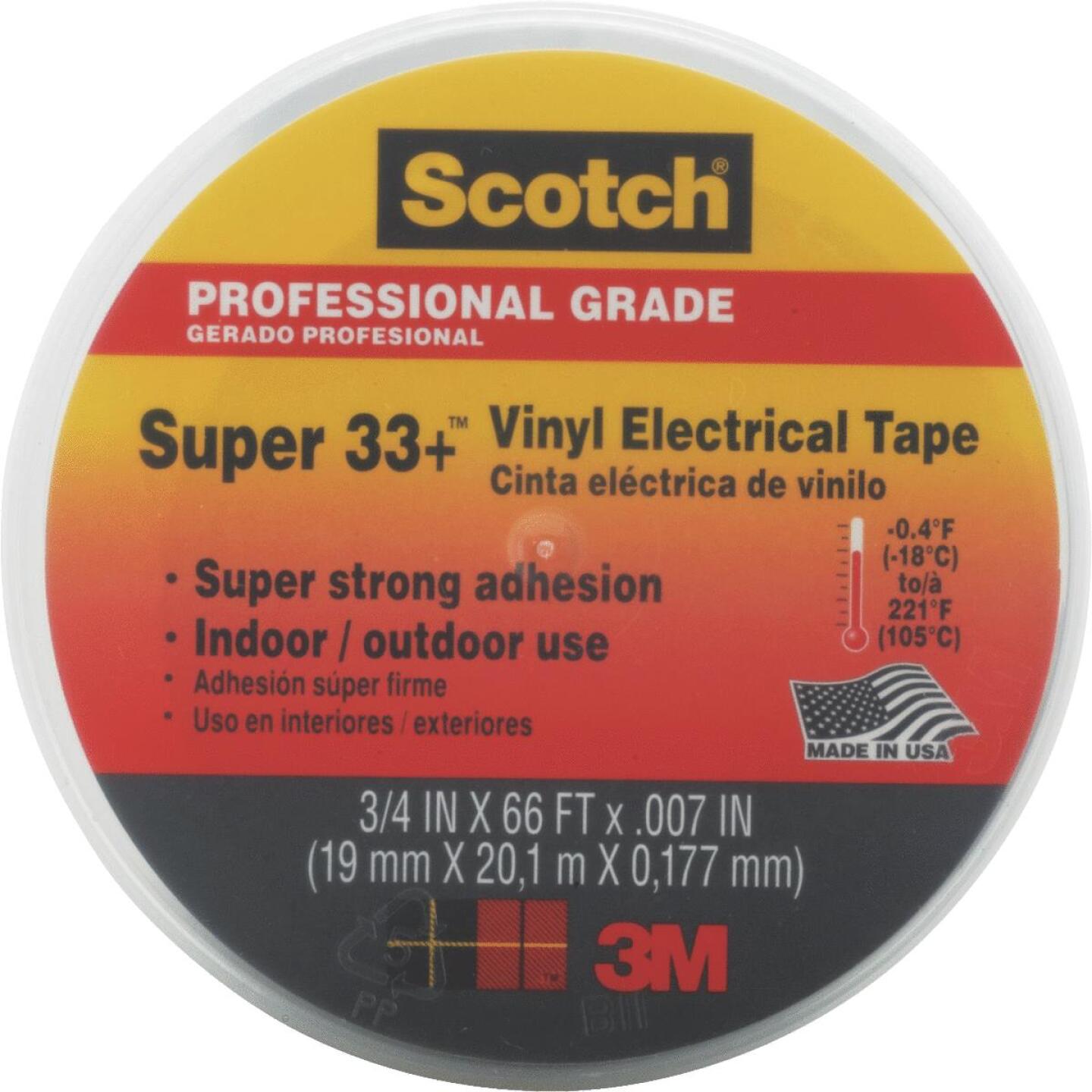 3M, Ruban électrique de plastique de vinyle 3M Scotch d'application générale 3/4 po x 66 pi