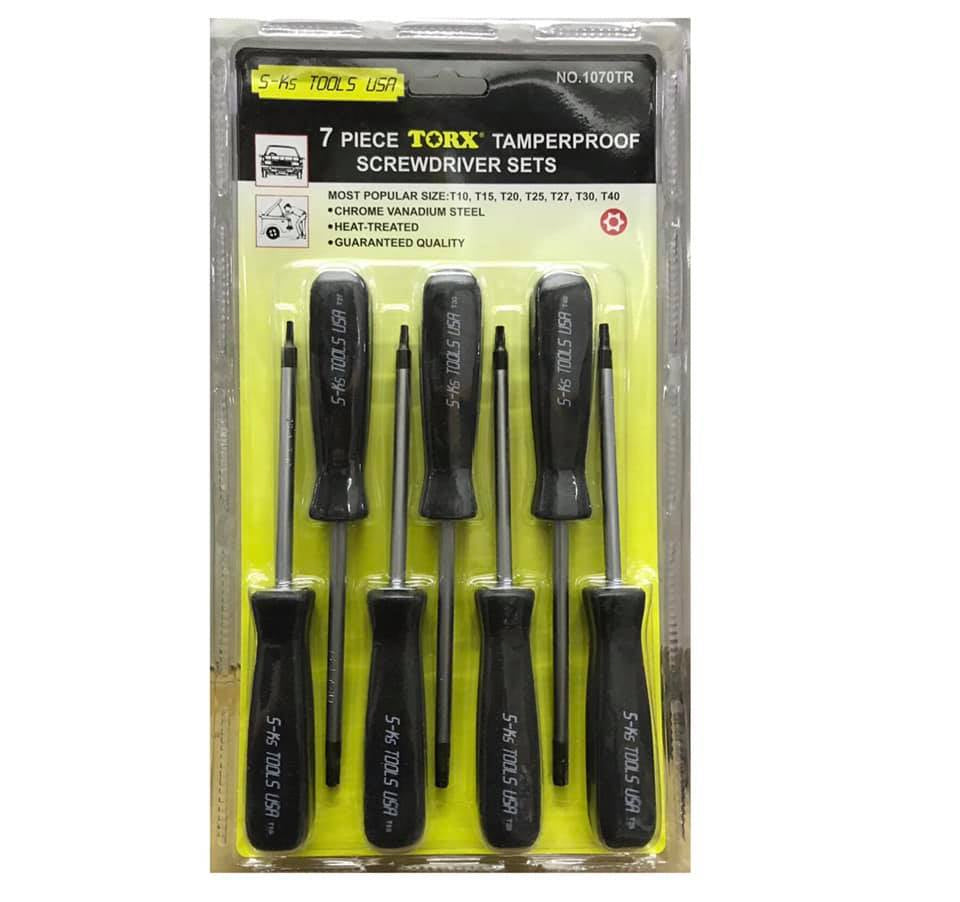 SKS, S-Ks 1070TR 7pc Torx Tamperproof Screwdriver Set