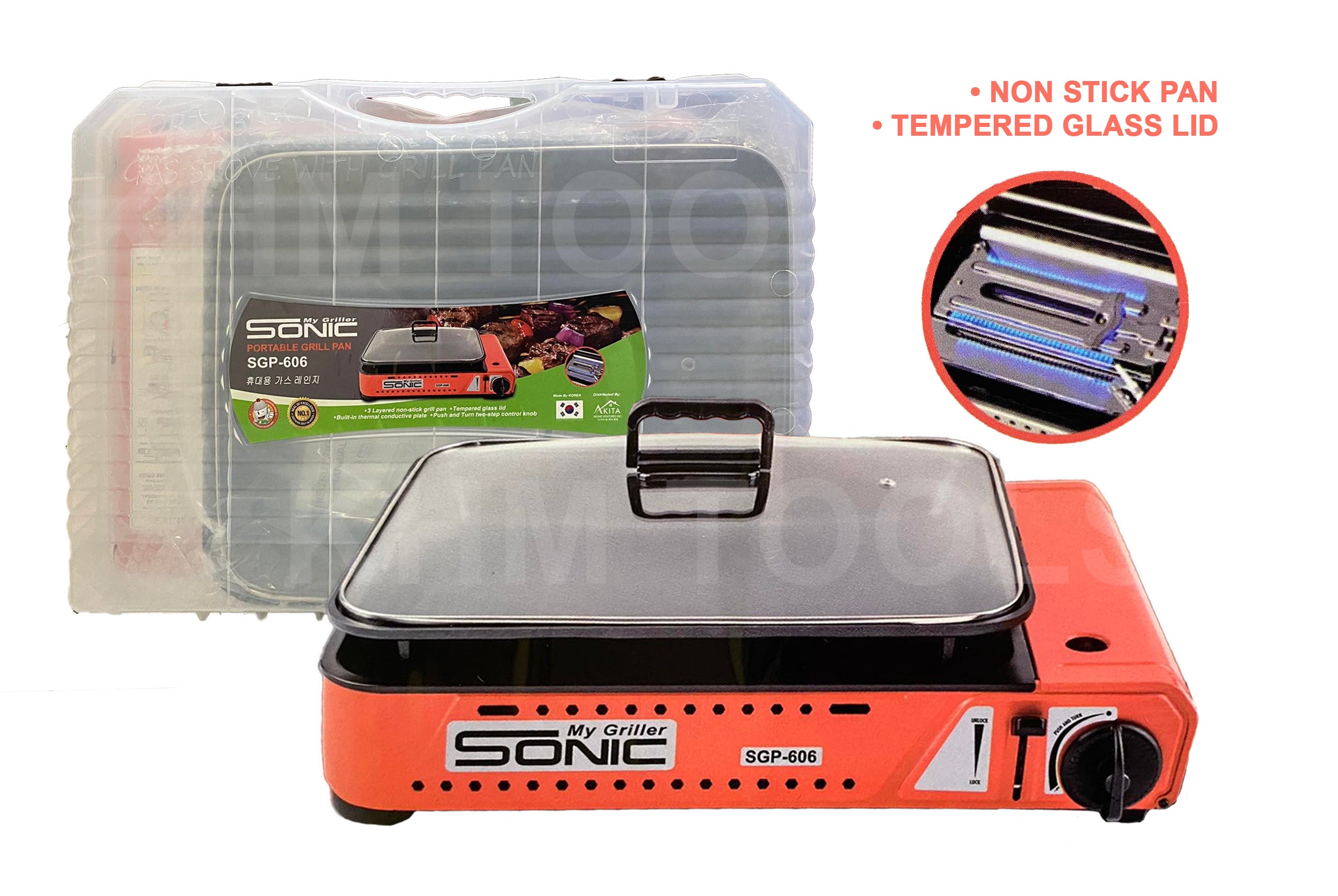 Sonique, Sonic SGP-606 My Griller Portable Grill Pan (Ihawan) [alimenté au butane] (en anglais)