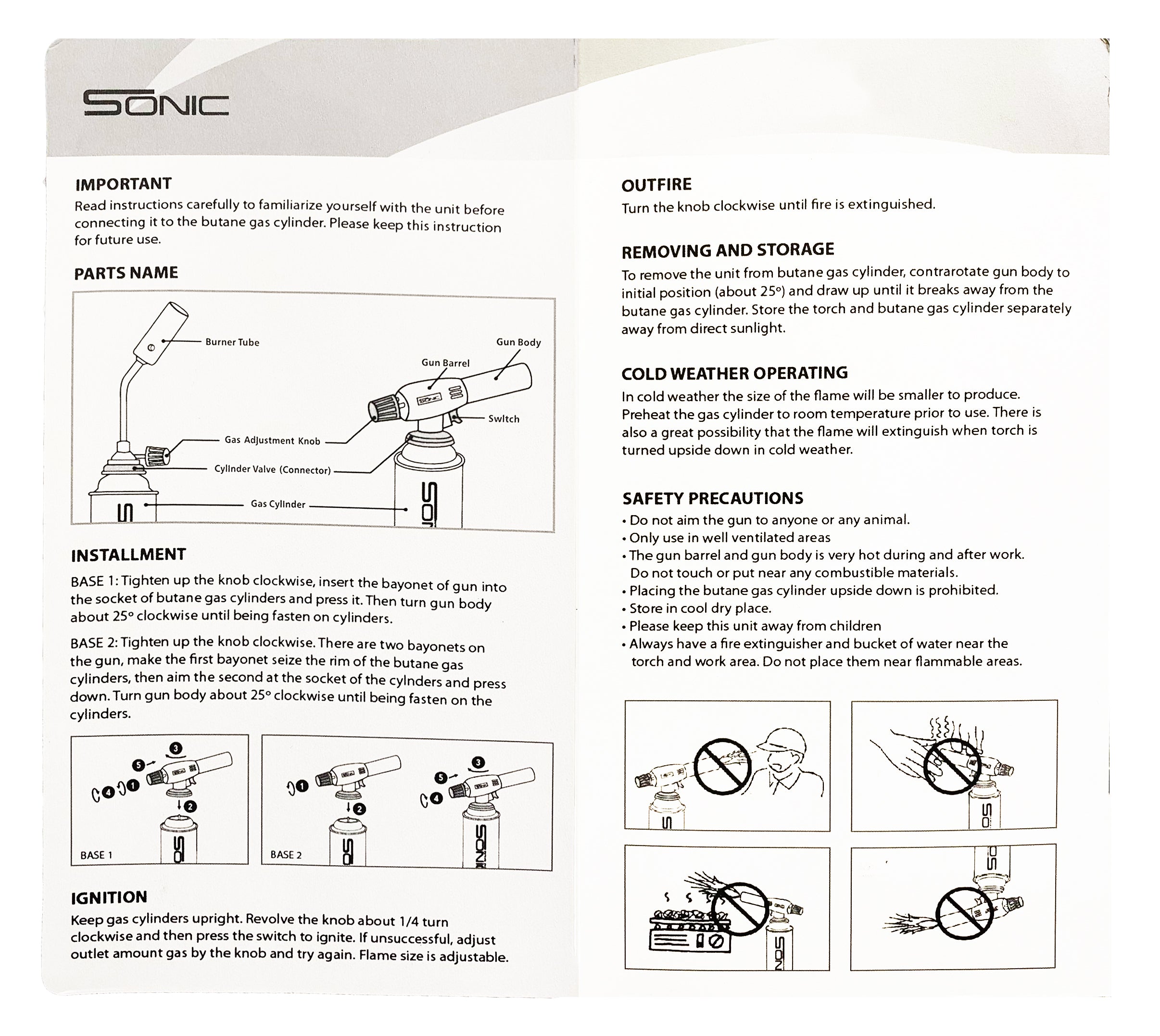 Sonique, Sonic SSBBT-101 Souffleur de brasure (alimenté au butane)