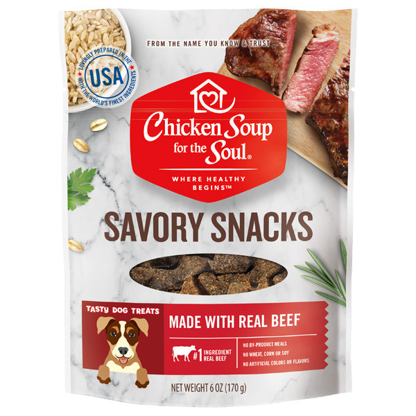 Soupe de poulet pour l'âme, Soupe à l'âme au bœuf Savory Snacks Friandises pour chiens