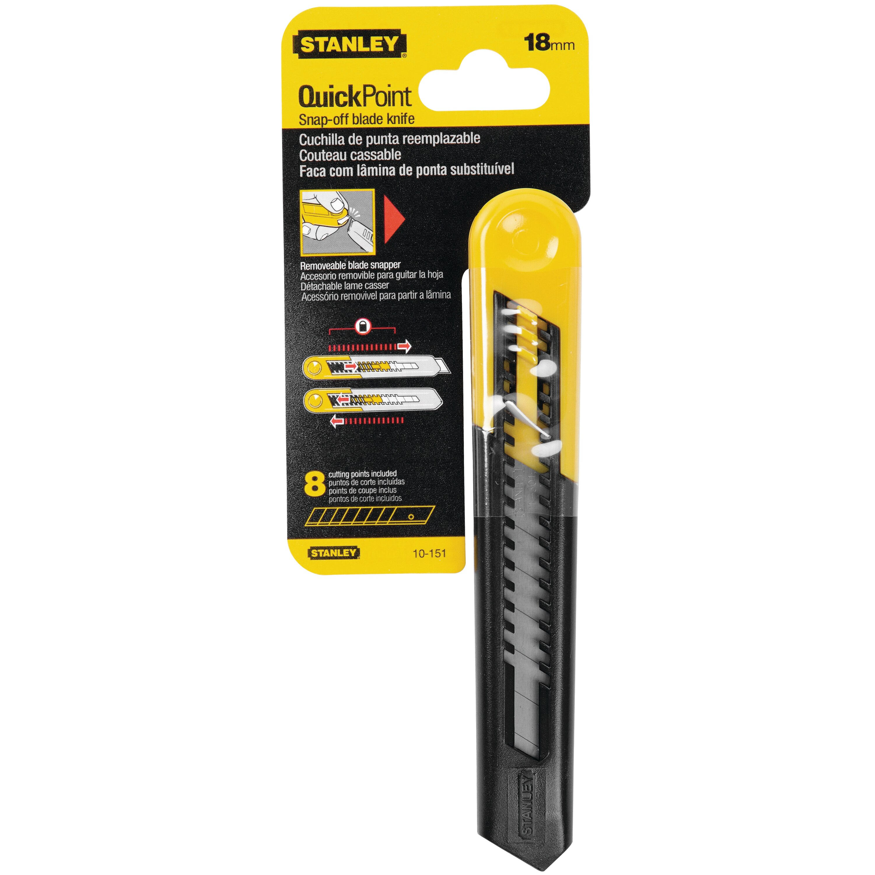 Stanley, Stanley 10-151 Quick Point Snap off Cutter Knife 18mm