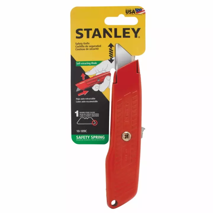 Stanley, Stanley 10-189C Couteau utilitaire de sécurité auto-rétractable (US-Made)