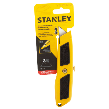 Stanley, Stanley 10-779 DynaGrip Couteau coupeur utilitaire rétractable 5-5/8"