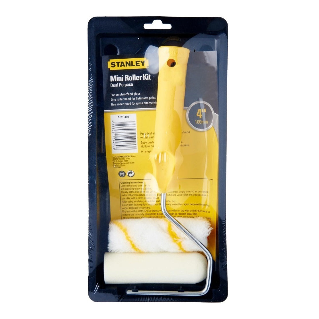 Stanley, Stanley 29-480 Kit mini rouleau à peinture avec plateau 4".