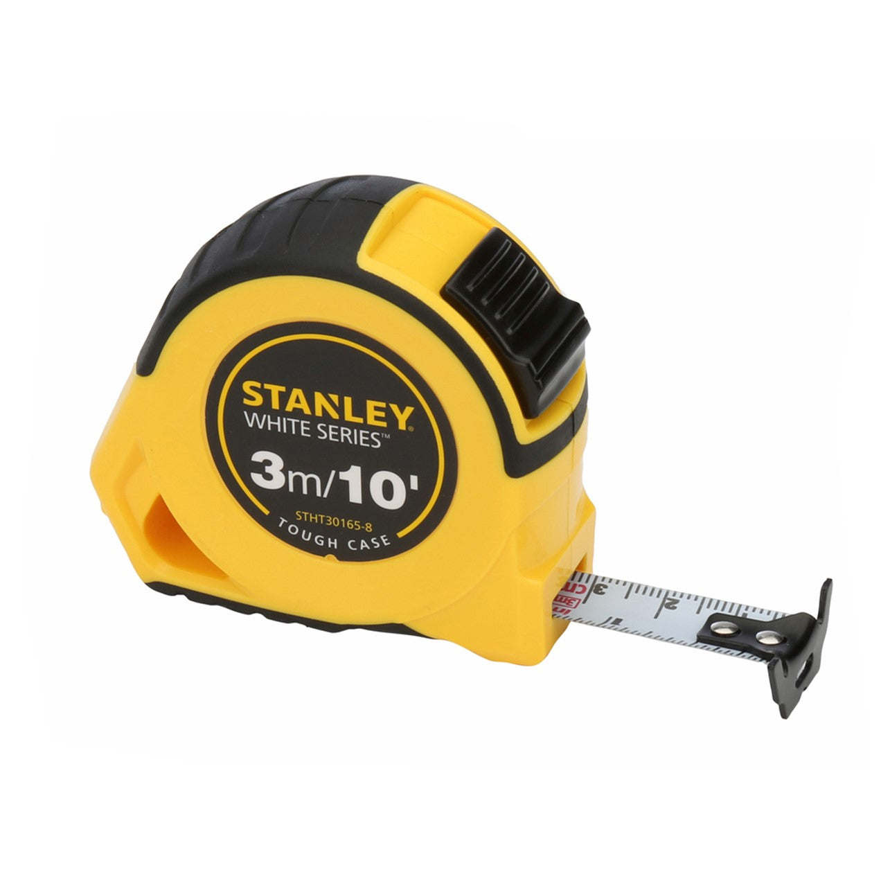 Stanley, Stanley 30-165 Tough Case Steel Tape Measure 3m (White Blade)