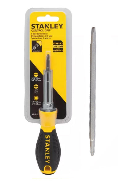 Stanley, Stanley 65-201 Multibit 2-Way Cushion Grip Screwdriver (Tournevis multibits à poignée rembourrée)