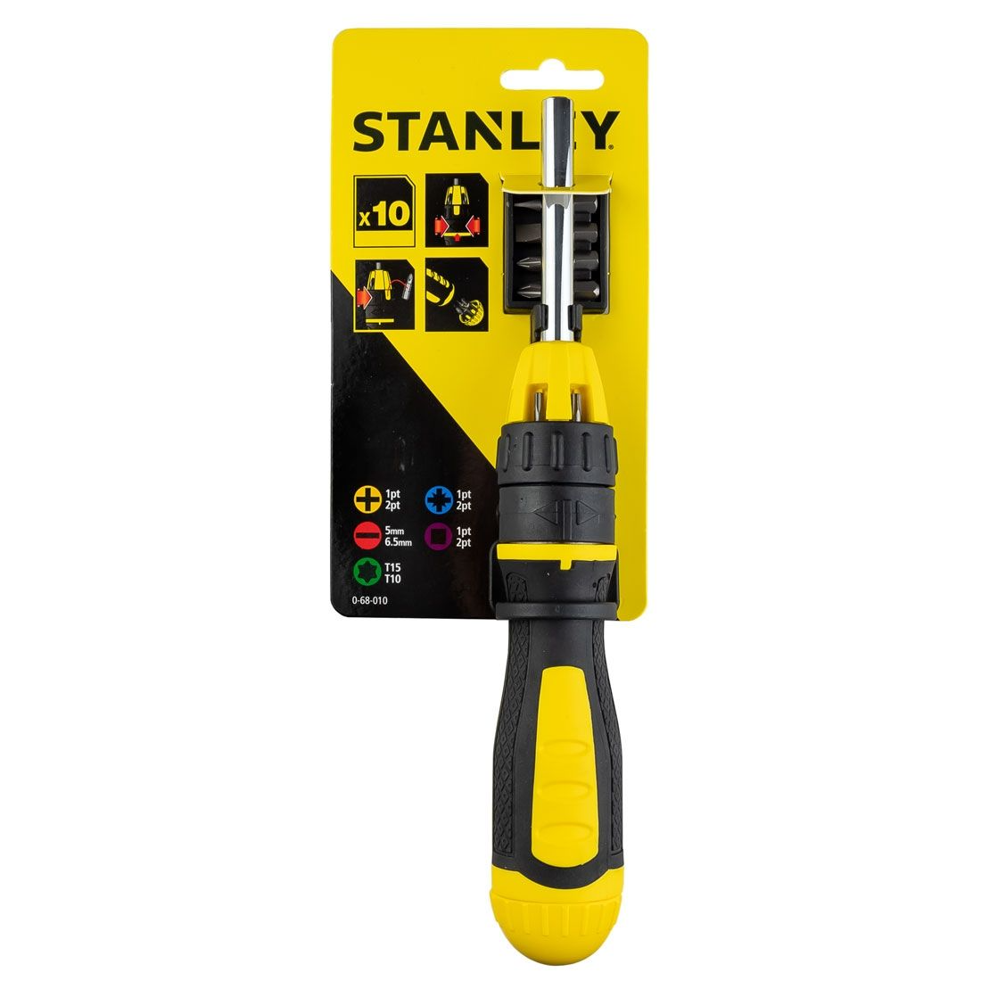 Stanley, Stanley 68-010 Tournevis à cliquet multibits (10 bits)