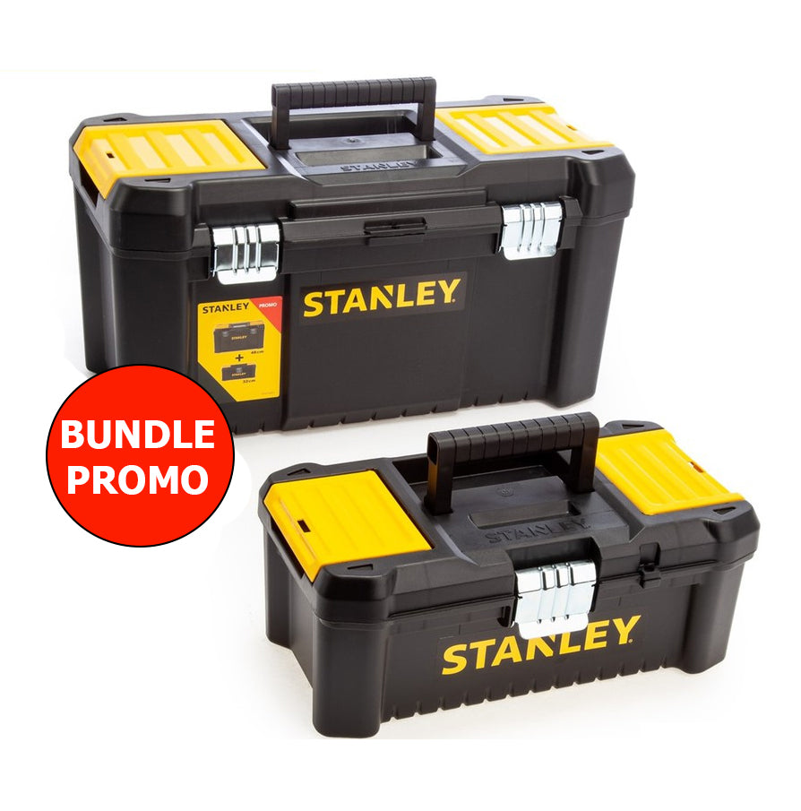 Stanley, Stanley 75-772 Metal Latch Plastic Tool Box 19" +12.5 Bundle (Essential)