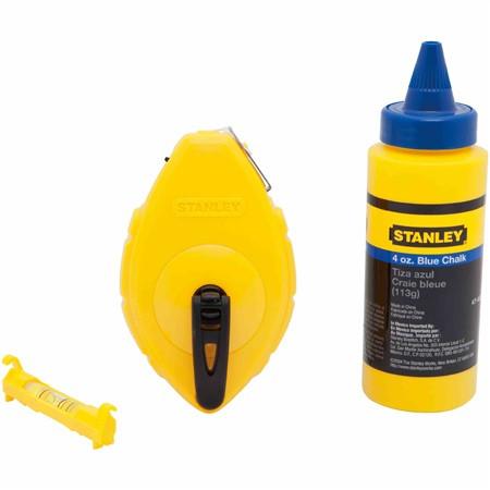 Stanley, Stanley (Blue) Regular Chalk and Line Level Set 3pcs (Jeu de craies et de lignes)