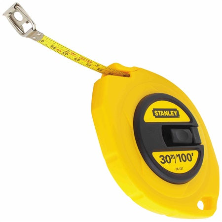 Stanley, Stanley Closed Case Steel Long Tape Measure (Yellow)