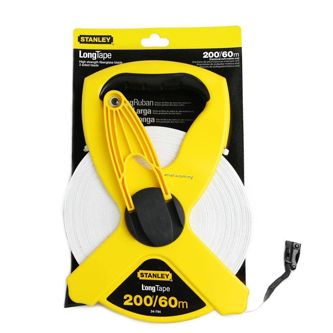 Stanley, Stanley Open Reel Fiberglass Long Tape Measure (White Tape)