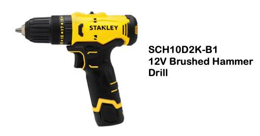 Stanley, Stanley SCH10D2K Perceuse à percussion sans fil 12V 10mm [Brushless] (Kit)