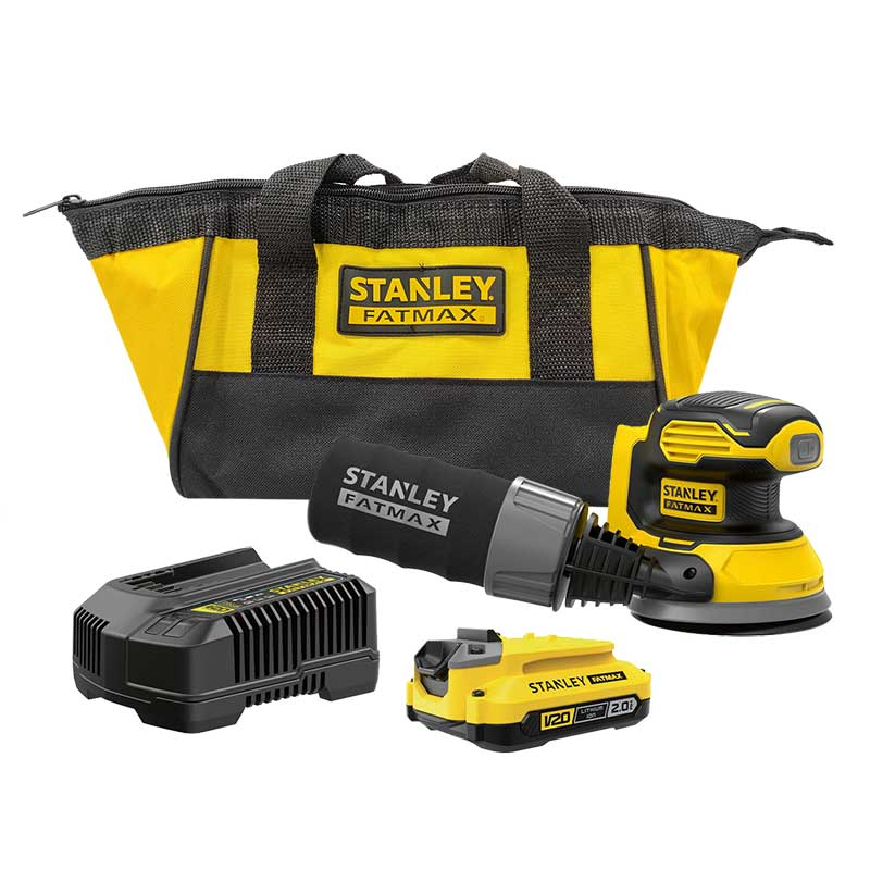 Stanley, Stanley SCS220M2S 20V Cordless Random Orbit Sander (Kit)