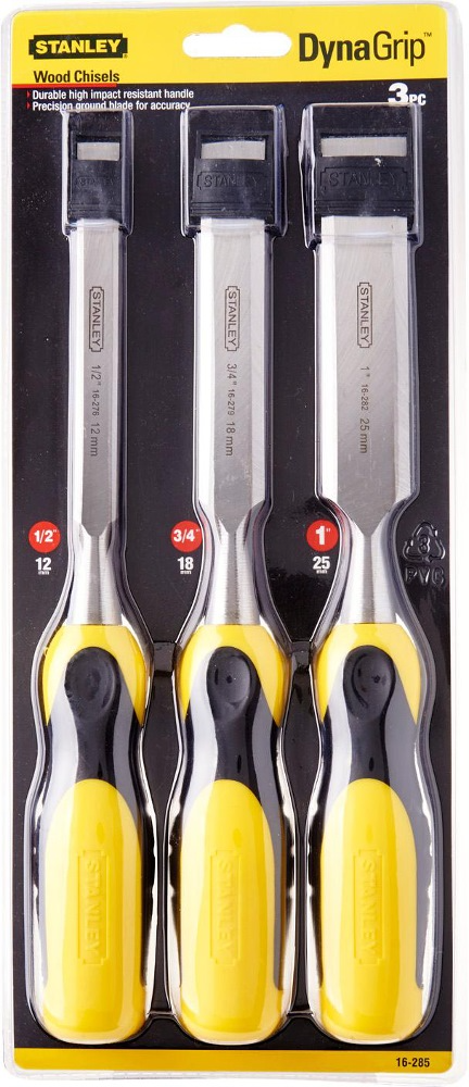 Stanley, Stanley Wood Chisel Set PVC Handle (3pcs)