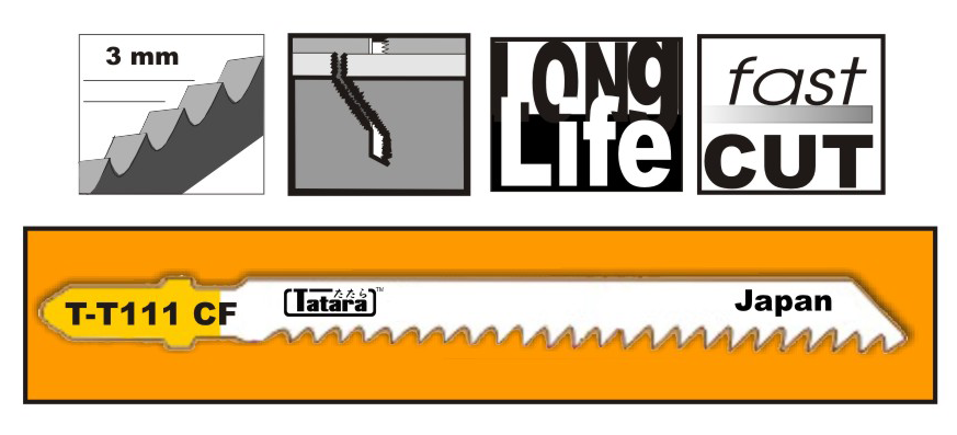 Tatara, Tatara T-T111CF Lame de scie sauteuse pour le bois