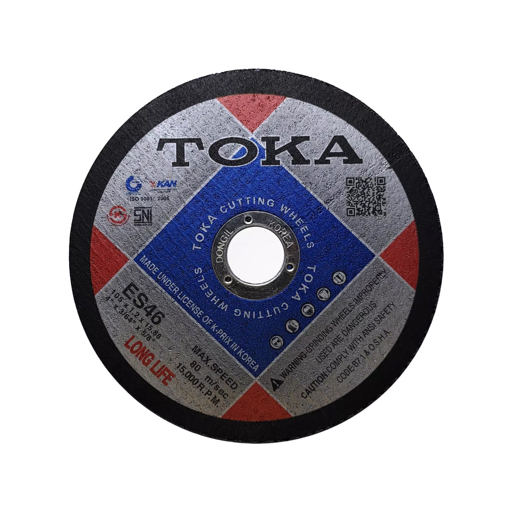 Toka, Toka ES46 Disque à tronçonner en inox 4" (super fin)