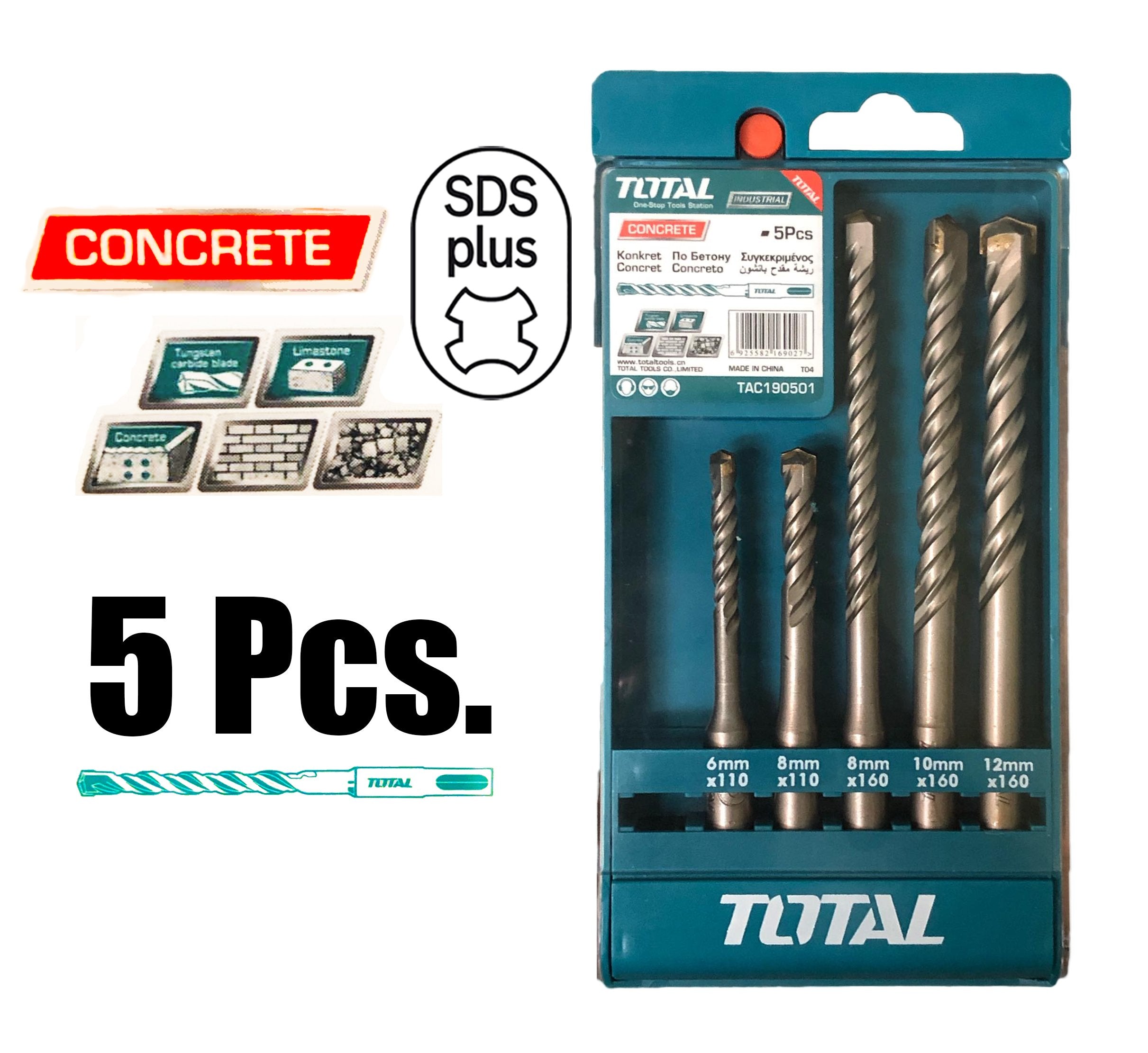 Total, Total TAC190501 Jeu de mèches SDS-plus