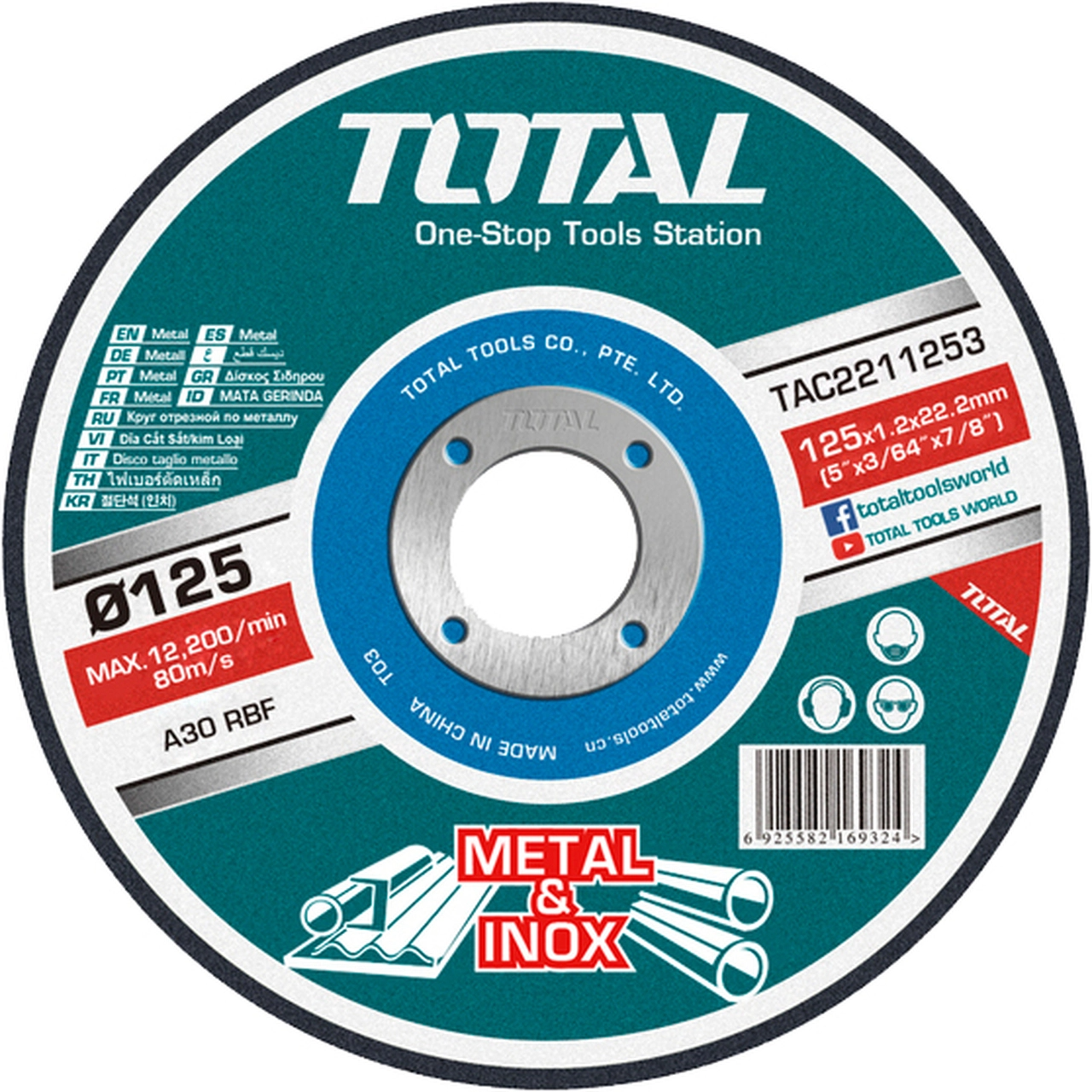 Total, Total TAC2211253 Molette à tronçonner 5" pour métal