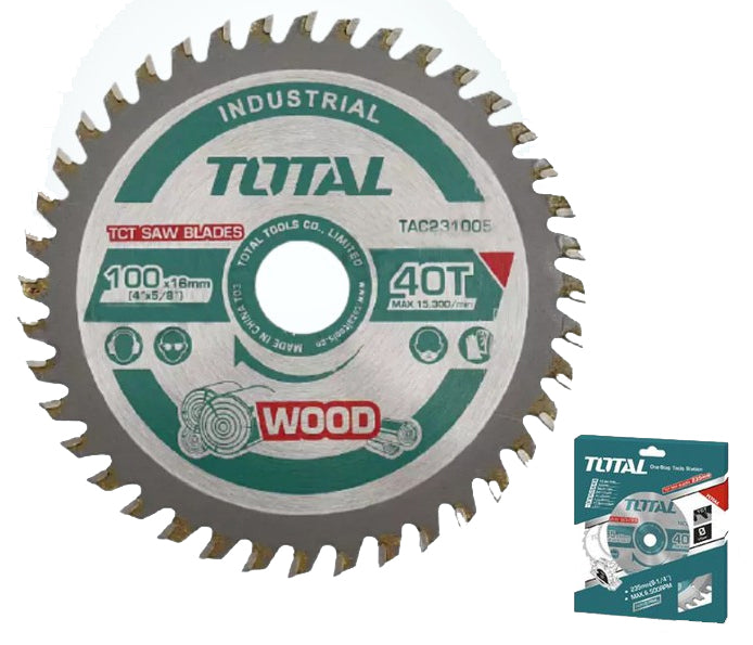 Total, Total TAC231005 Lame de scie circulaire TCT 4" pour le bois