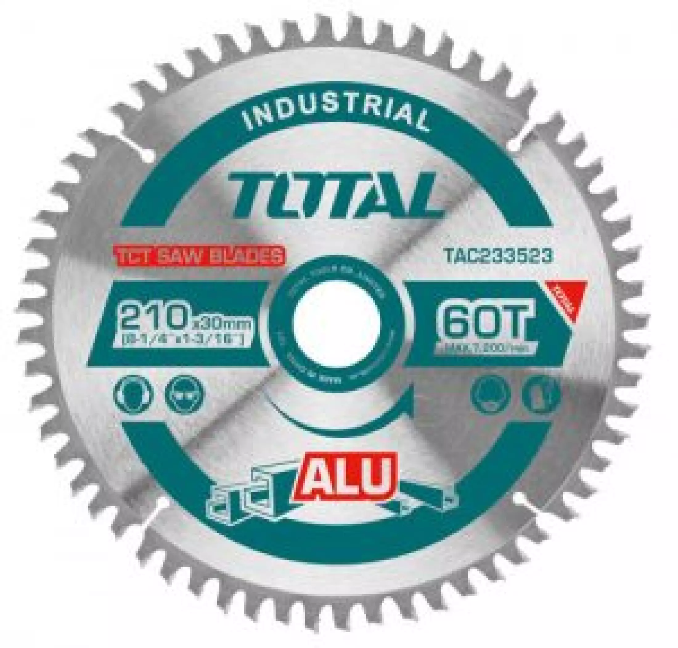 Total, Total TAC233523 Lame de scie circulaire 8-1/4" pour aluminium