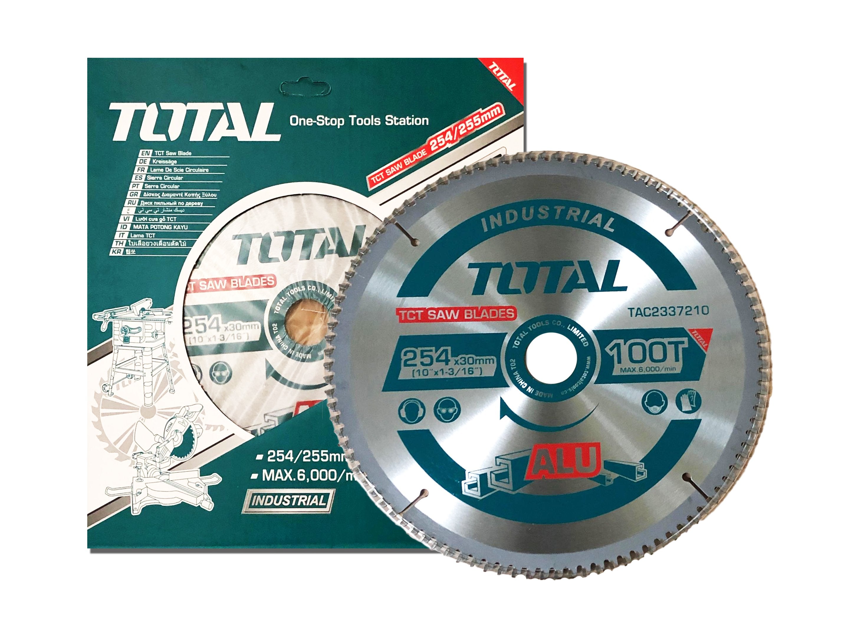 Total, Total TAC2337210 Lame de scie circulaire 10" pour aluminium