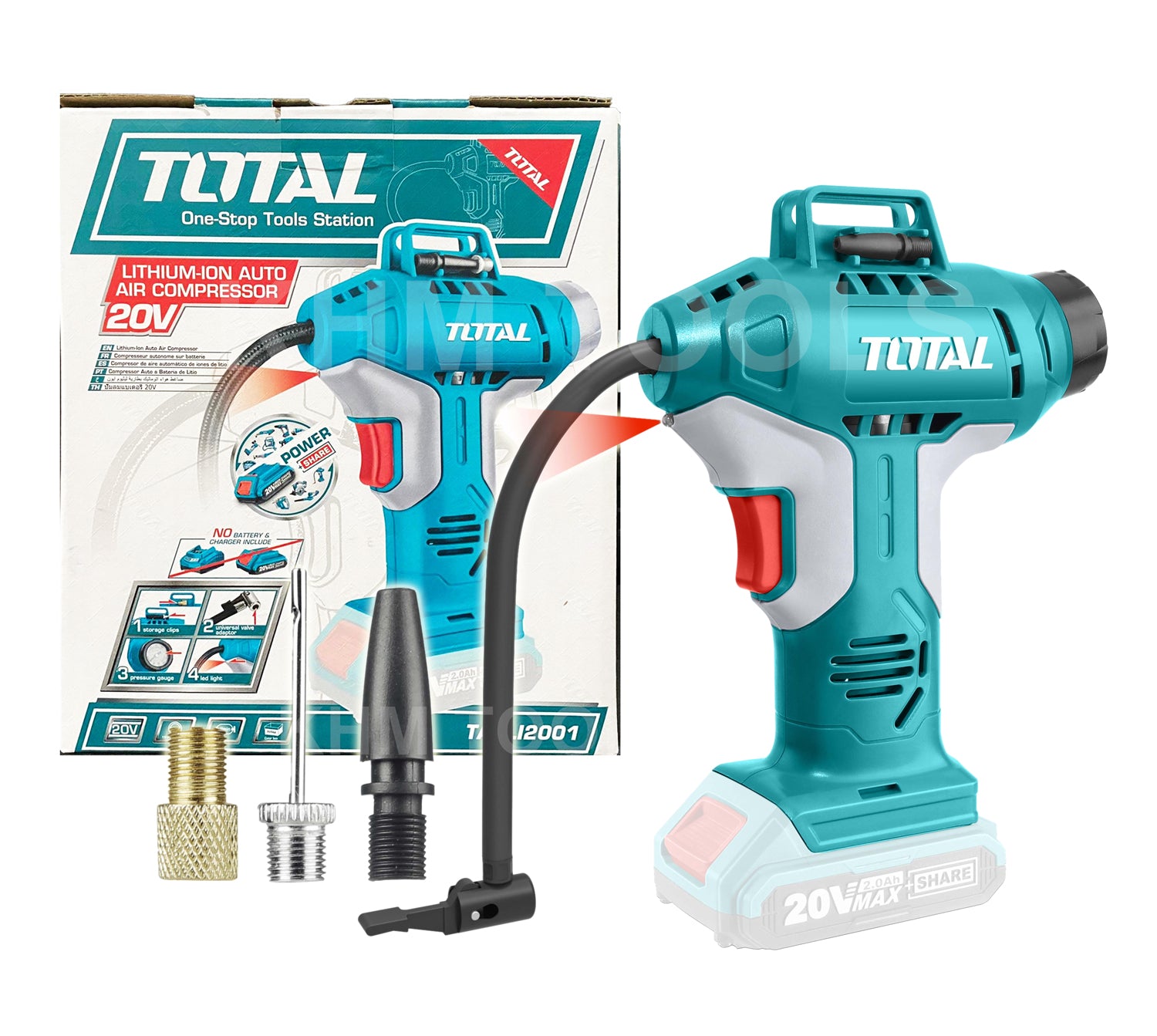 Total, Total TACLI2001 Gonfleur sans fil 20V (150 psi) [Nu]