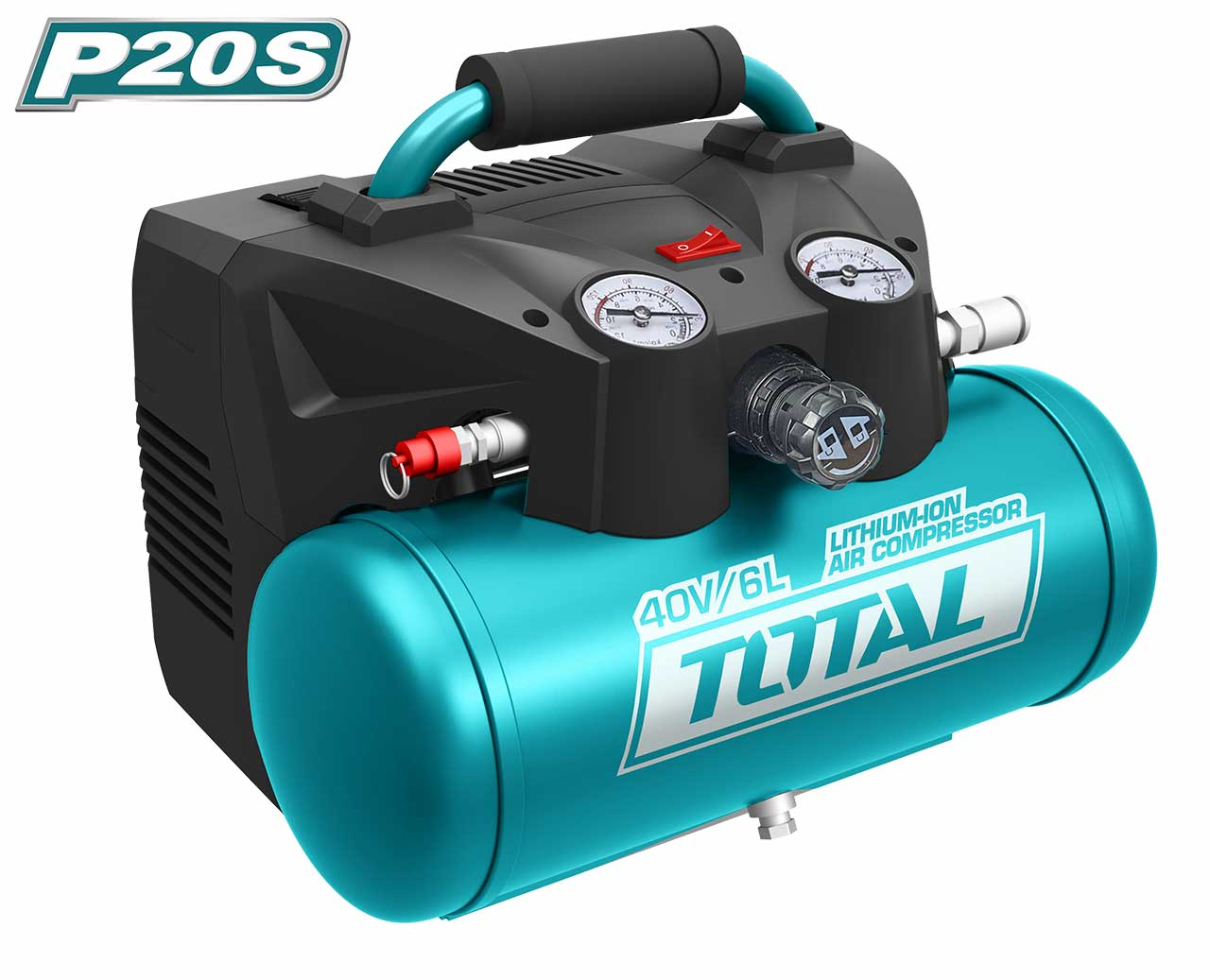 Total, Total TACLI2003 40V (20x2) Compresseur d'air sans fil 135 psi (nu)