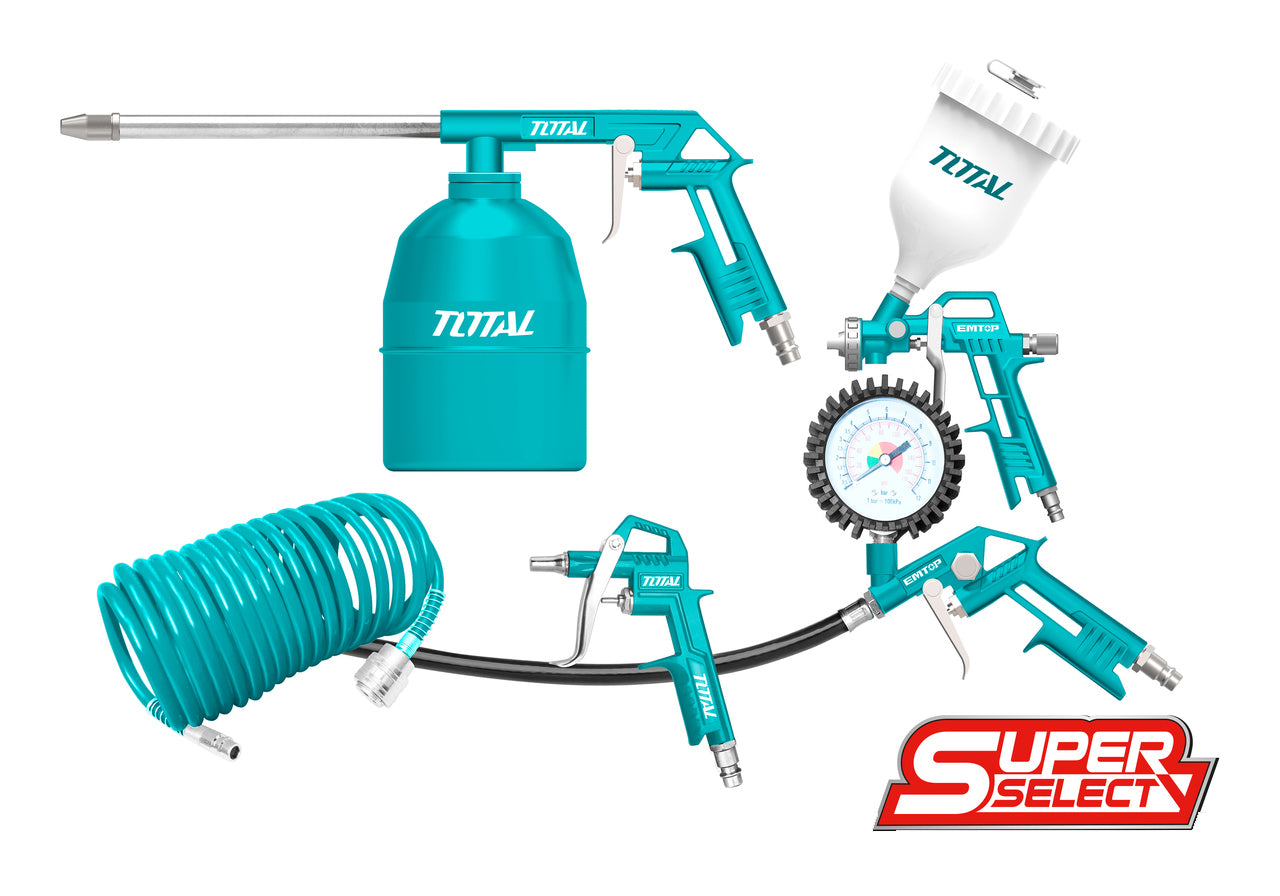 Total, Total TATK053-3 5pcs Pneumatic / Air Tool Set