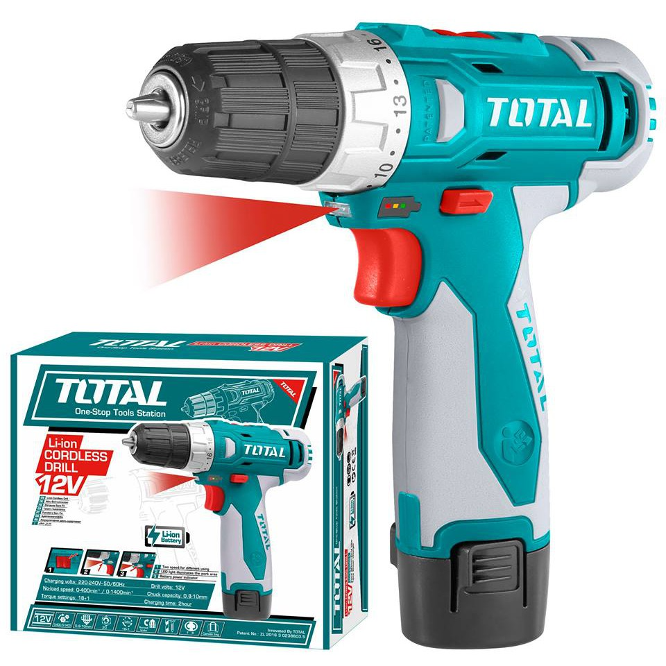 Total, Total TDLI228120-1 Perceuse sans fil 12V