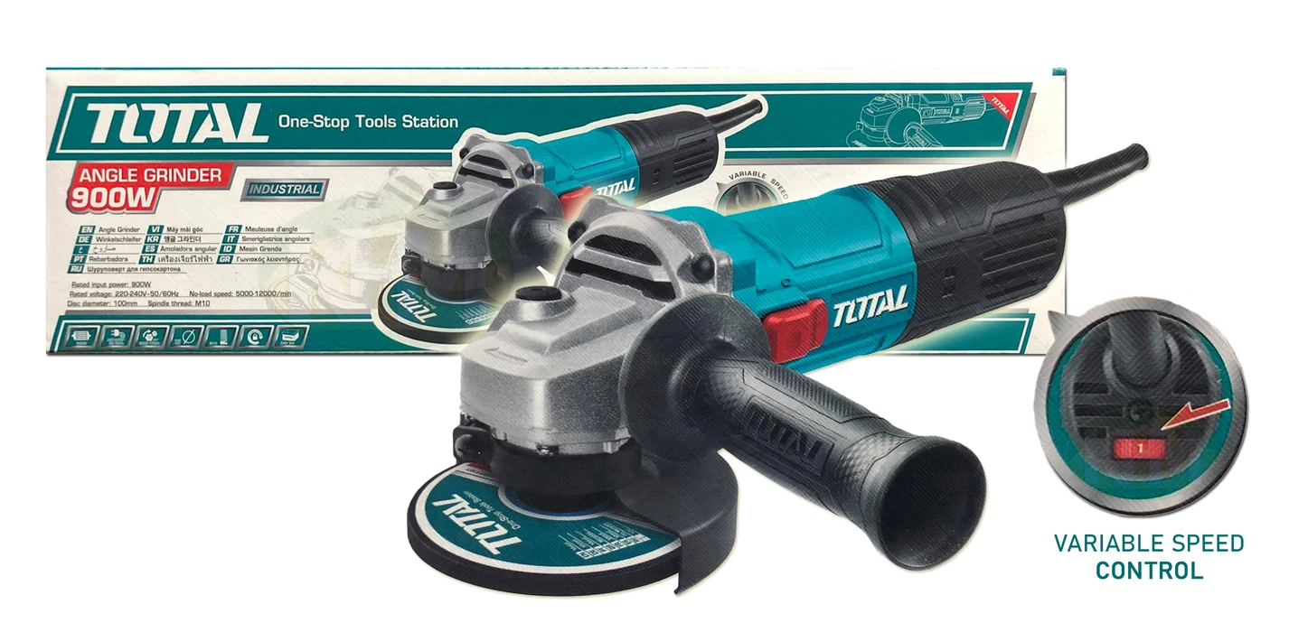 Total, Total TG109100565UP Meuleuse d'angle 4" (vitesse variable)