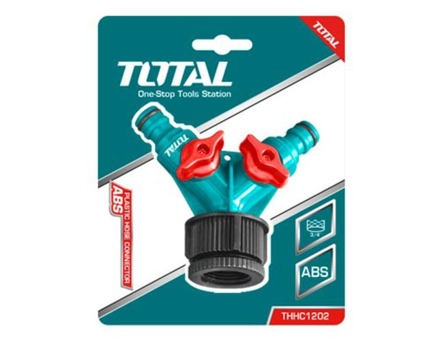 Total, Total THHC1202 Raccord de tuyau en plastique à 2 voies