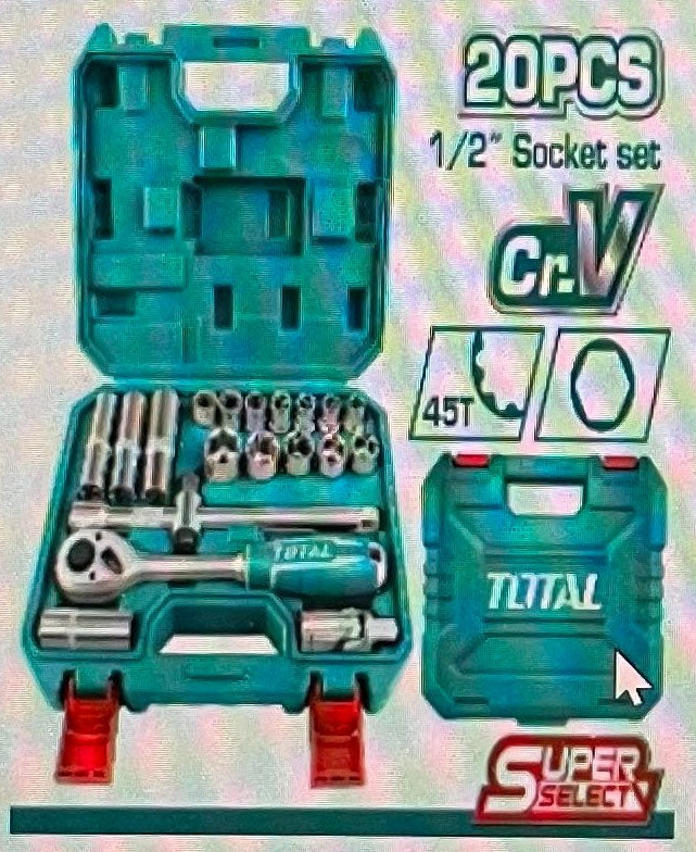 Total, Total THT141201 20pcs 1/4" Socket Wrench Set