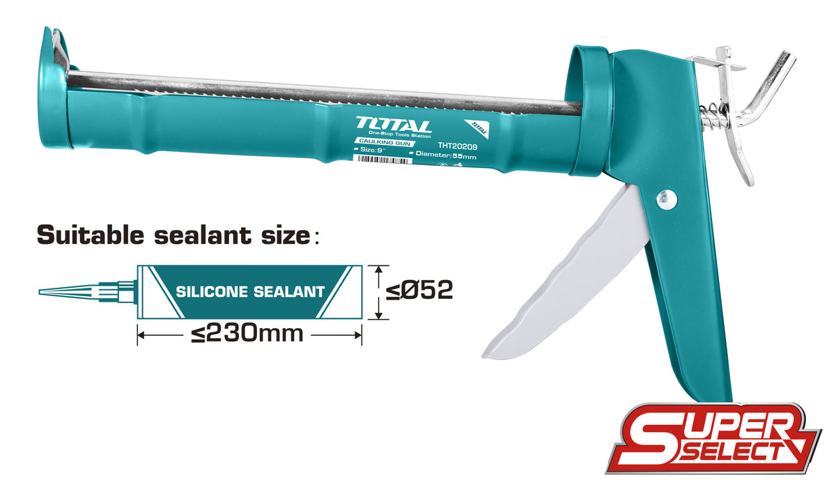 Total, Total THT20209 Pistolet à calfeutrer 9" (SS)