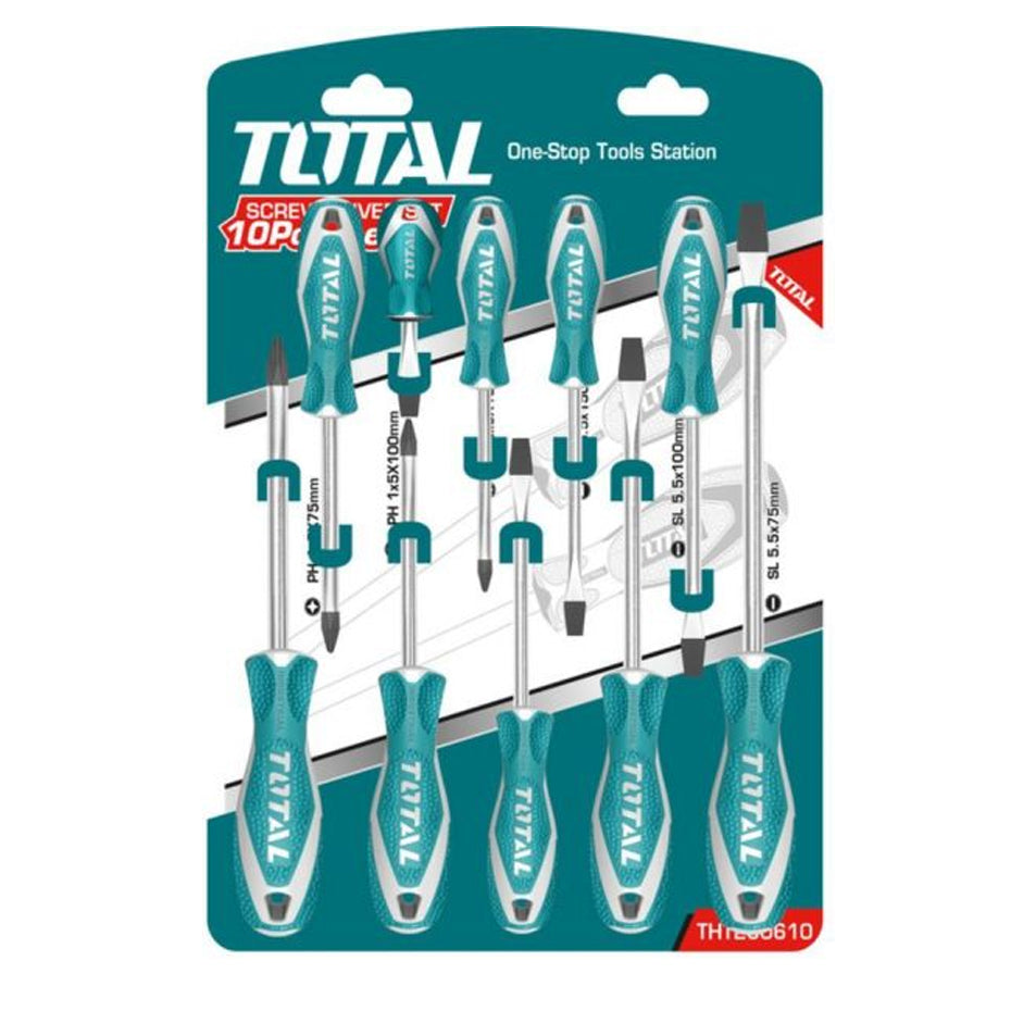 Total, Total THT250610 10pcs Screwdriver Set