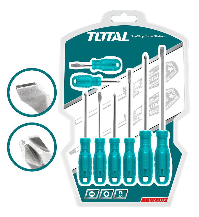 Total, Total THTDC250801 8pcs Screwdriver Set