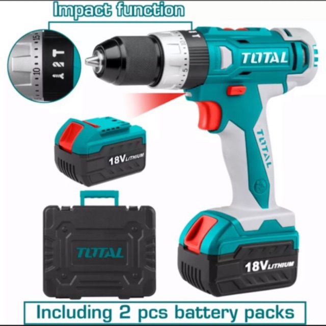 Total, Total TIDLI228180 Marteau perforateur sans fil 18V