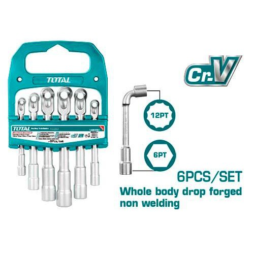 Total, Total TLASWT0601 6pcs L-Angled Socket Wrench Set