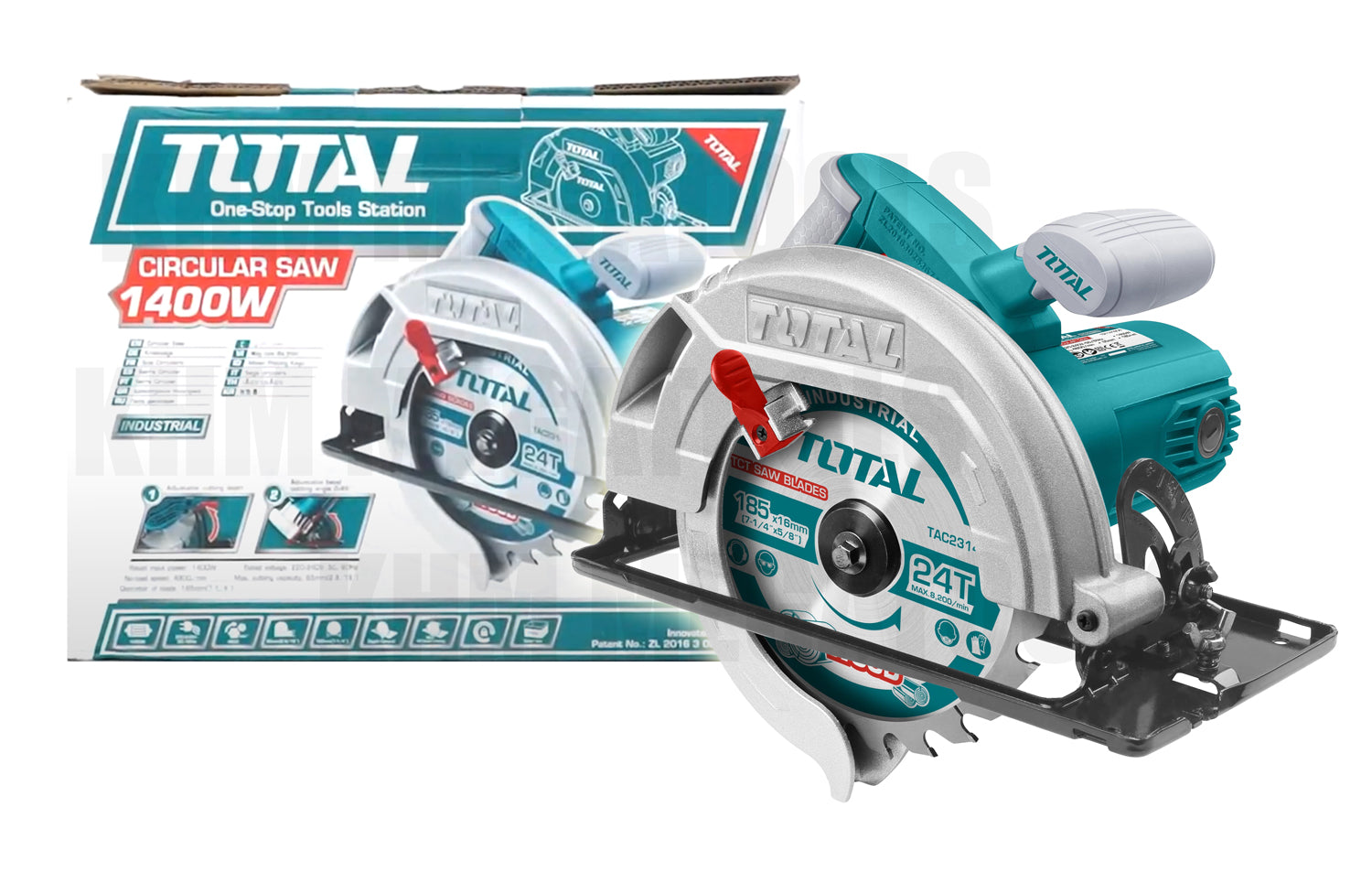 Total, Total TS1141856 Scie circulaire 7-1/4" 1400W