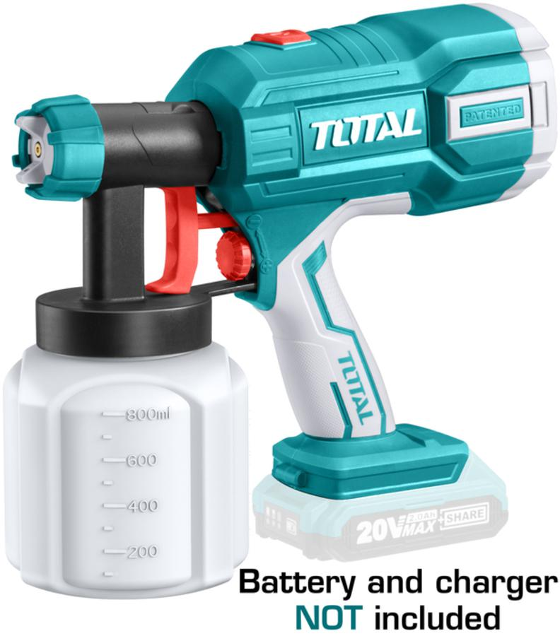 Total, Total TSGLI2001 Pistolet à peinture sans fil 20V (nu)