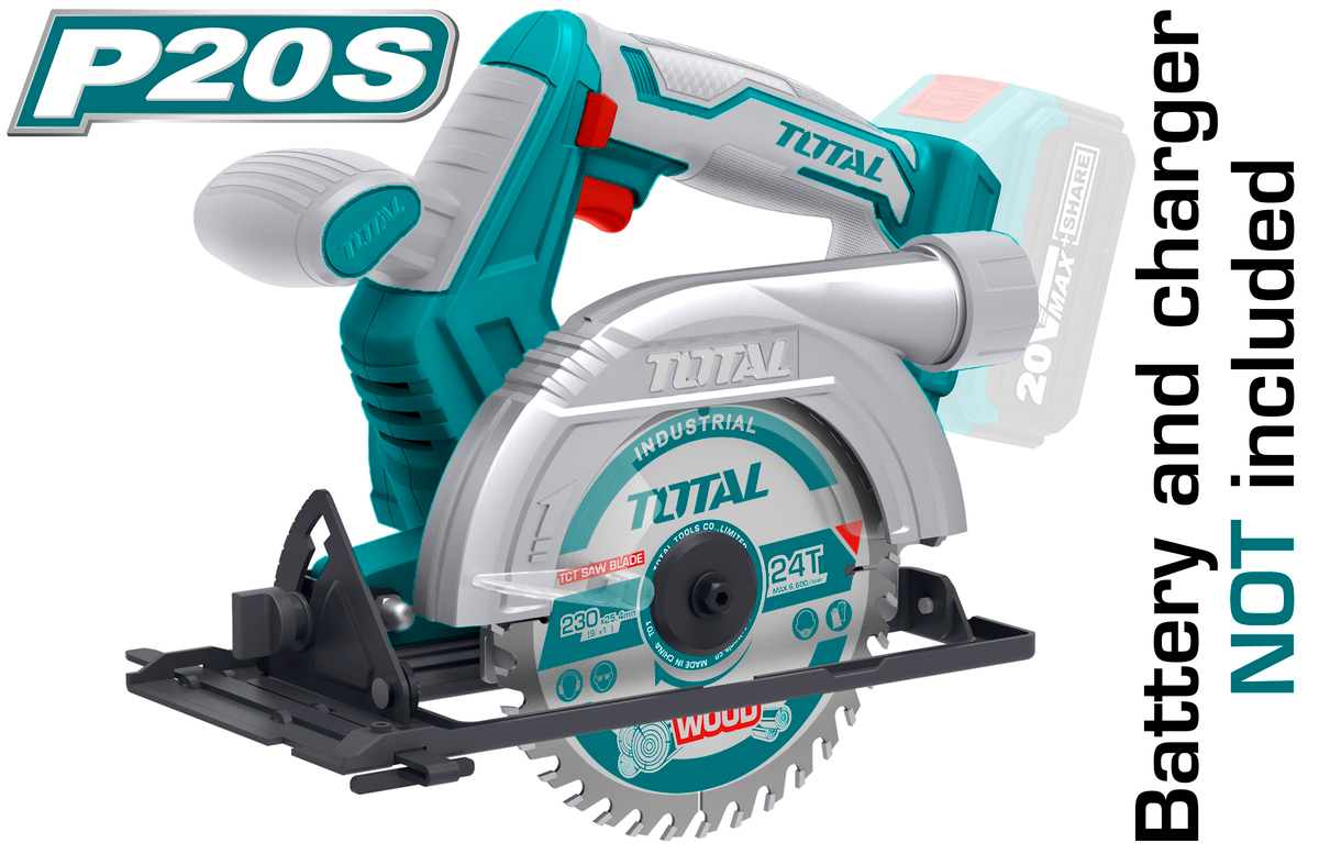 Total, Total TSLI1401 Scie circulaire sans fil 20V (nue)