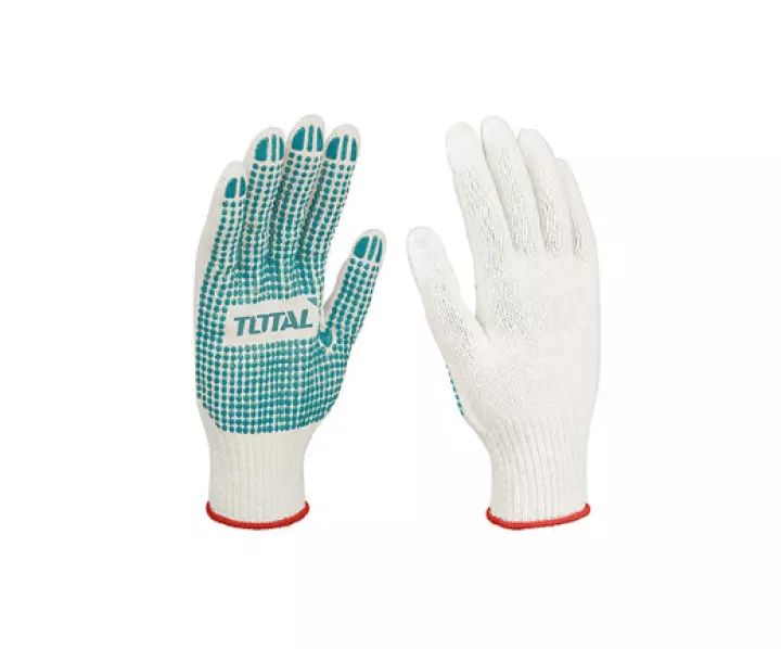 Total, Total TSP11102 Gants en coton tricotés et à pois PVC