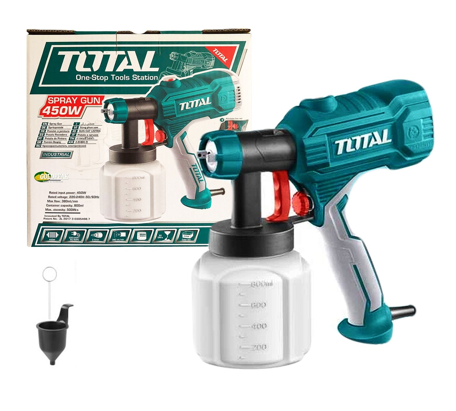 Total, Total TT3506 Pistolet à peinture électrique 450W