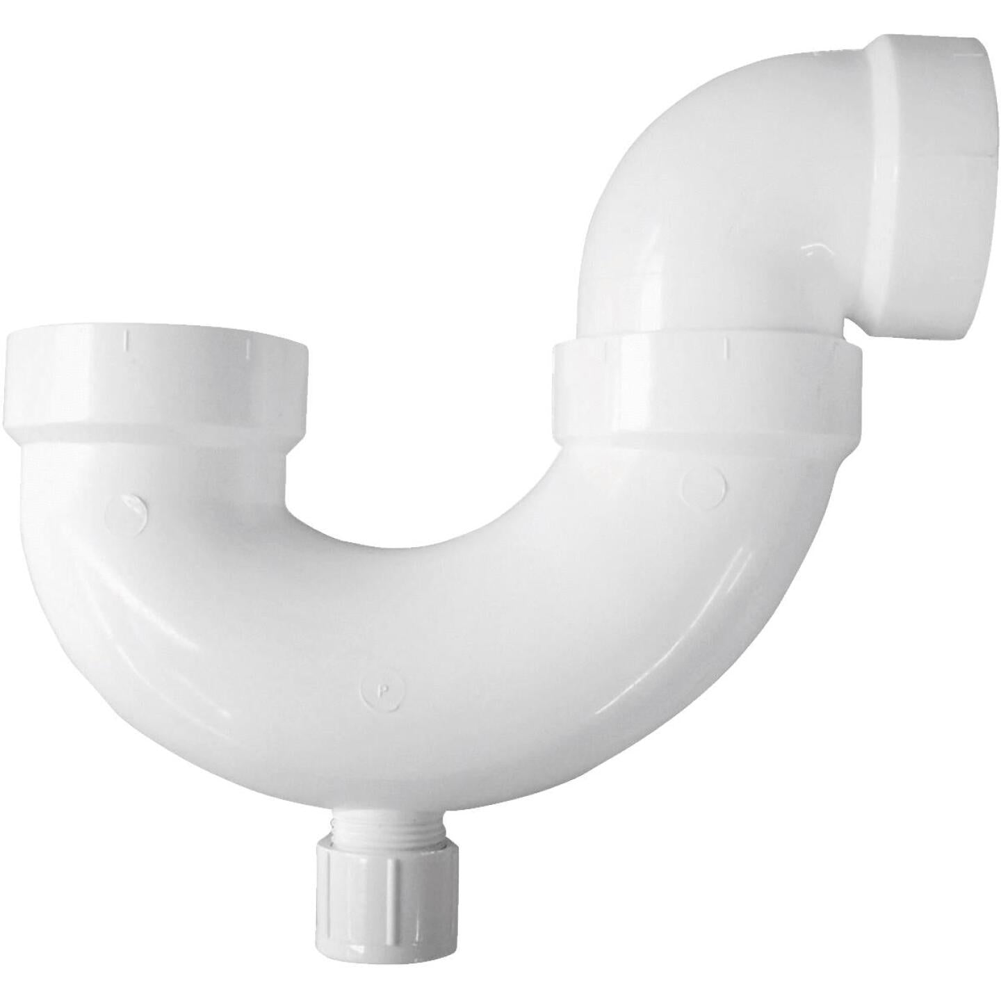 Charlotte Pipe, Tuyau Charlotte - Siphon en P en PVC blanc de 2 po avec orifice de nettoyage