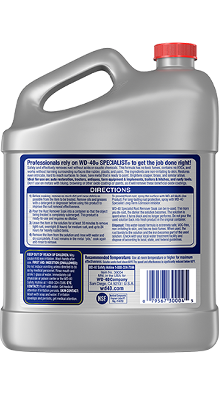 WD-40, WD-40 Rust Remover Soak 1 Gallon (WDSPLRS1GAL)