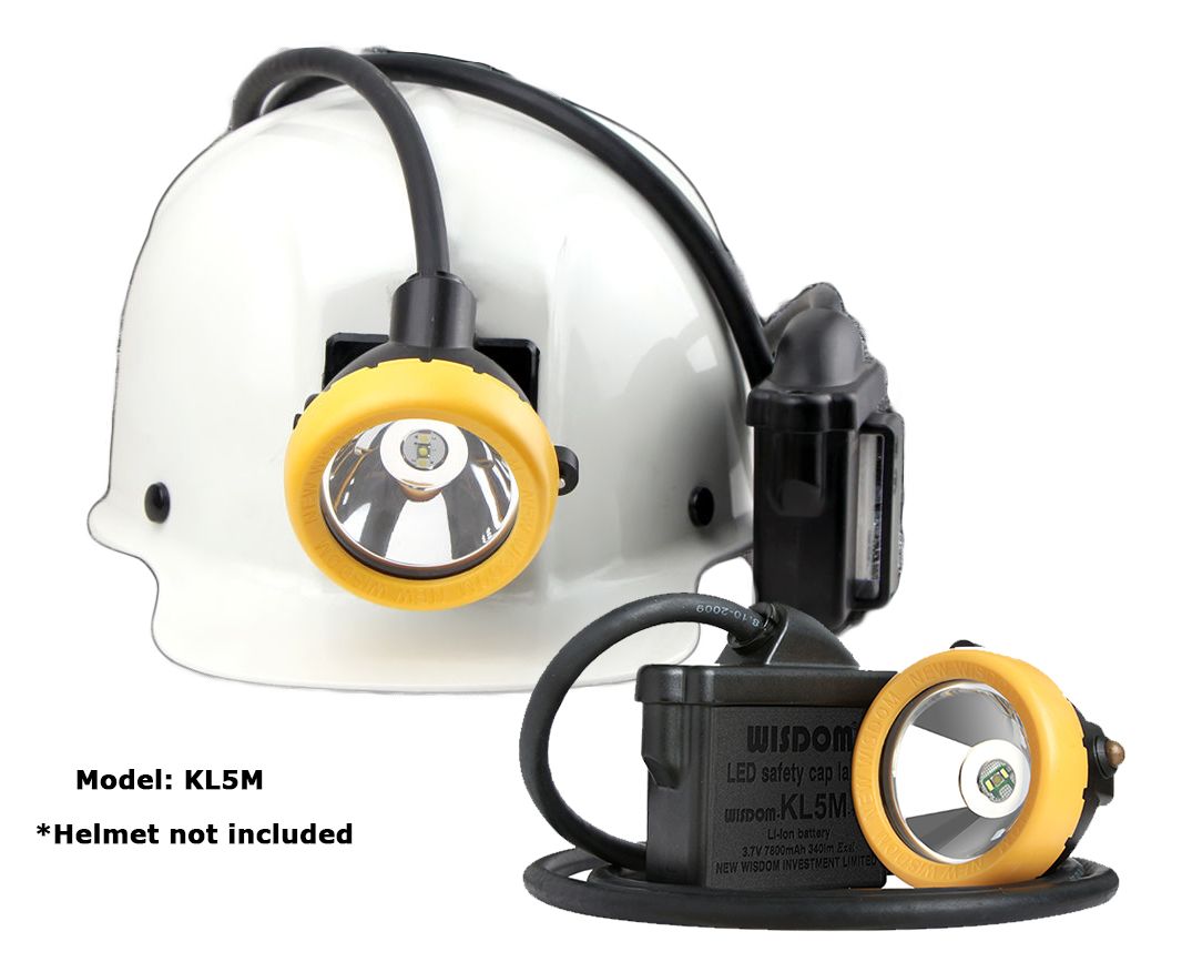 Sagesse, Wisdom KL5M Miner's LED Cap Corded Mining Lamp / Head Light (avec chargeur NWB 20-A)