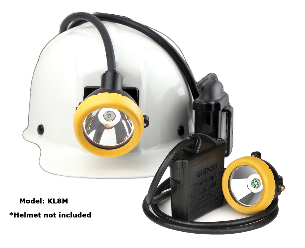 Sagesse, Wisdom KL8M Miner's LED Cap Corded Mining Lamp / Head Light (avec chargeur NWB 20)