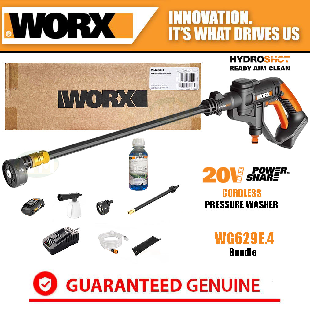 Worx, Worx WG629E.4 20V HydroShot Portable Cordless Pressure Washer Kit